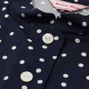 High neck blouse polka dot
