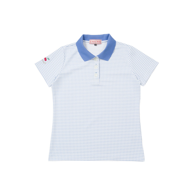 Gingham Check polo shirt