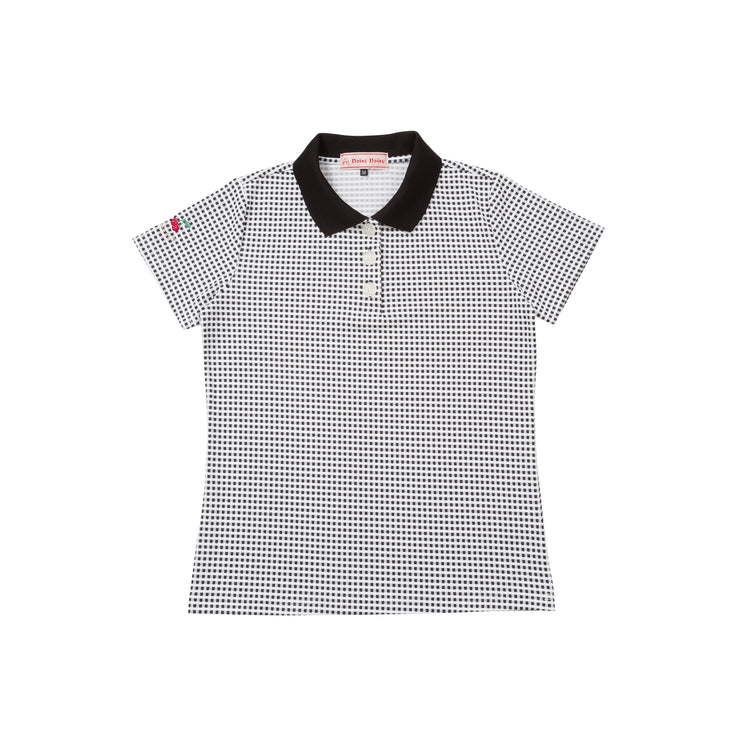 Gingham Check polo shirt