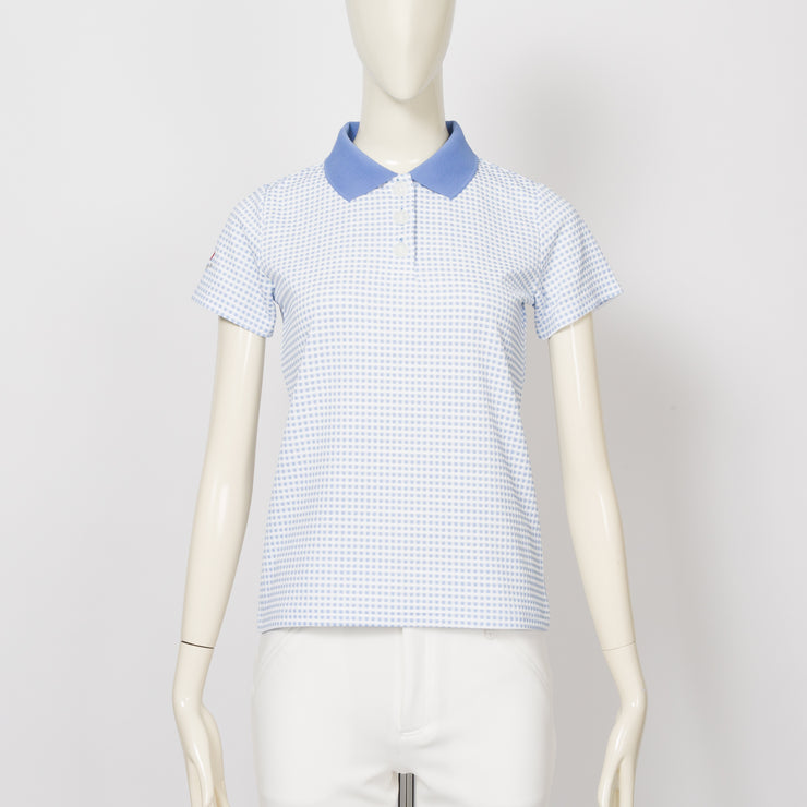 Gingham Check polo shirt