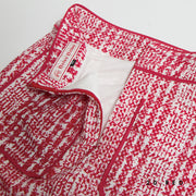 Check print skirt