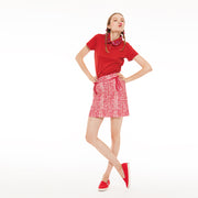 Check print skirt