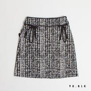Check print skirt
