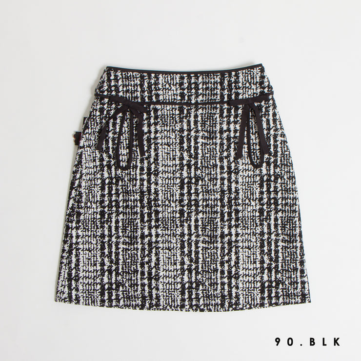 Check print skirt