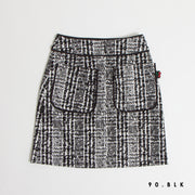 Check print skirt