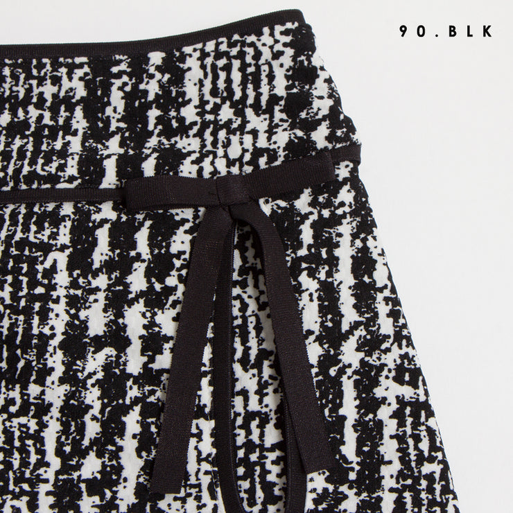 Check print skirt
