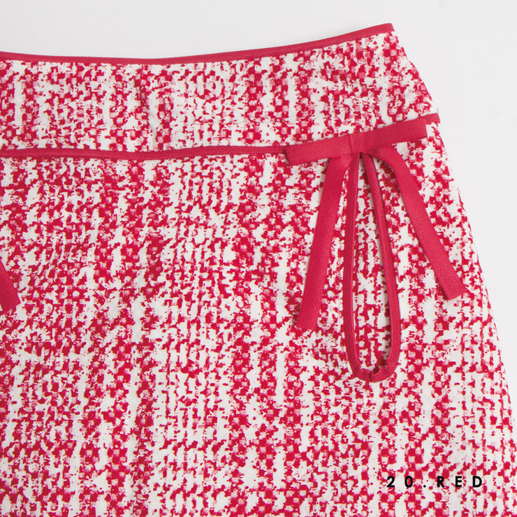Check print skirt