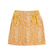 Check print skirt