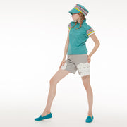 Colorful tape sleeve pullover