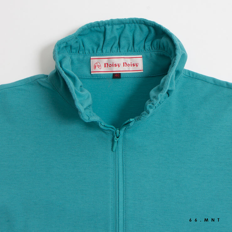 Colorful tape sleeve pullover